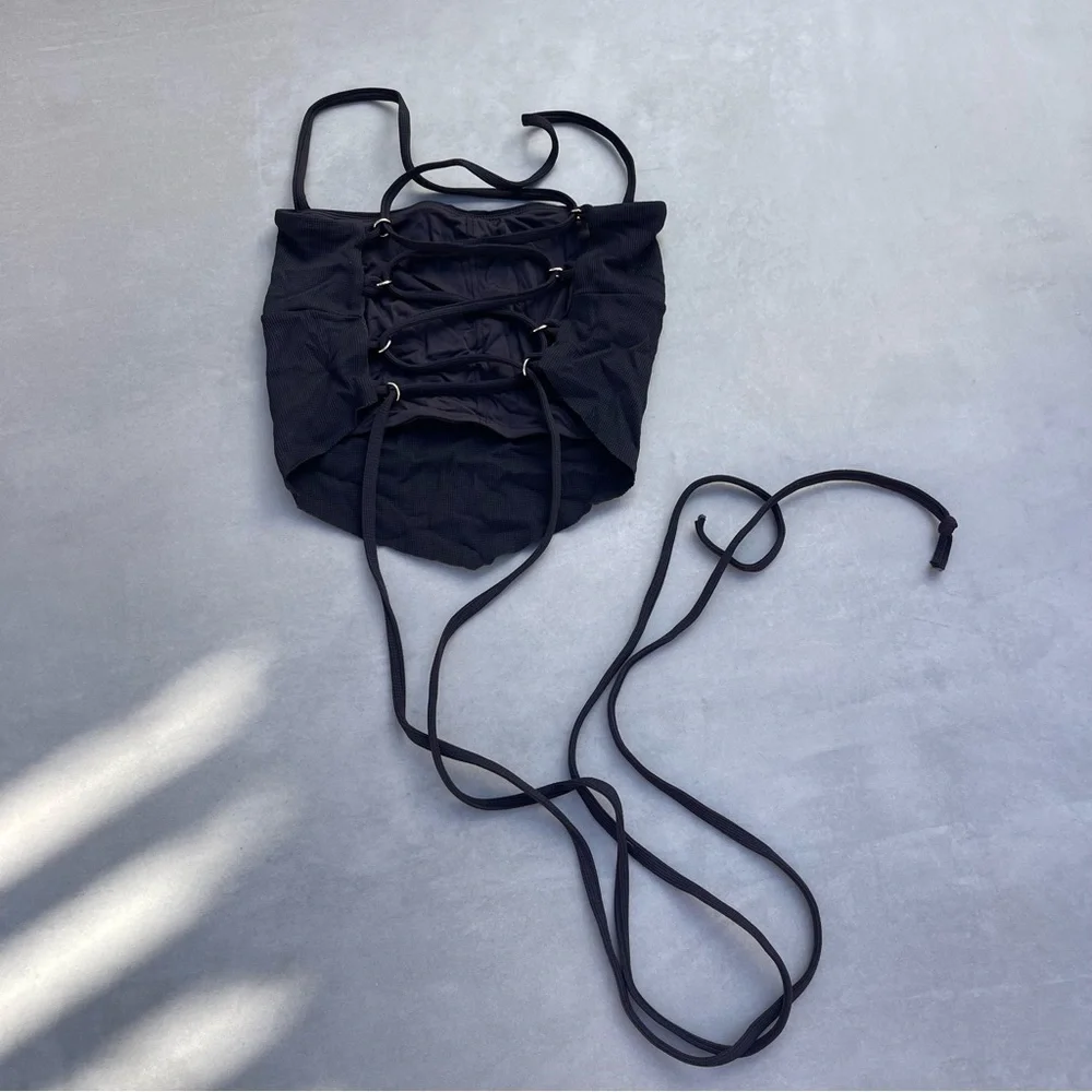 Toluca Swim Lace-Up Halter Bikini